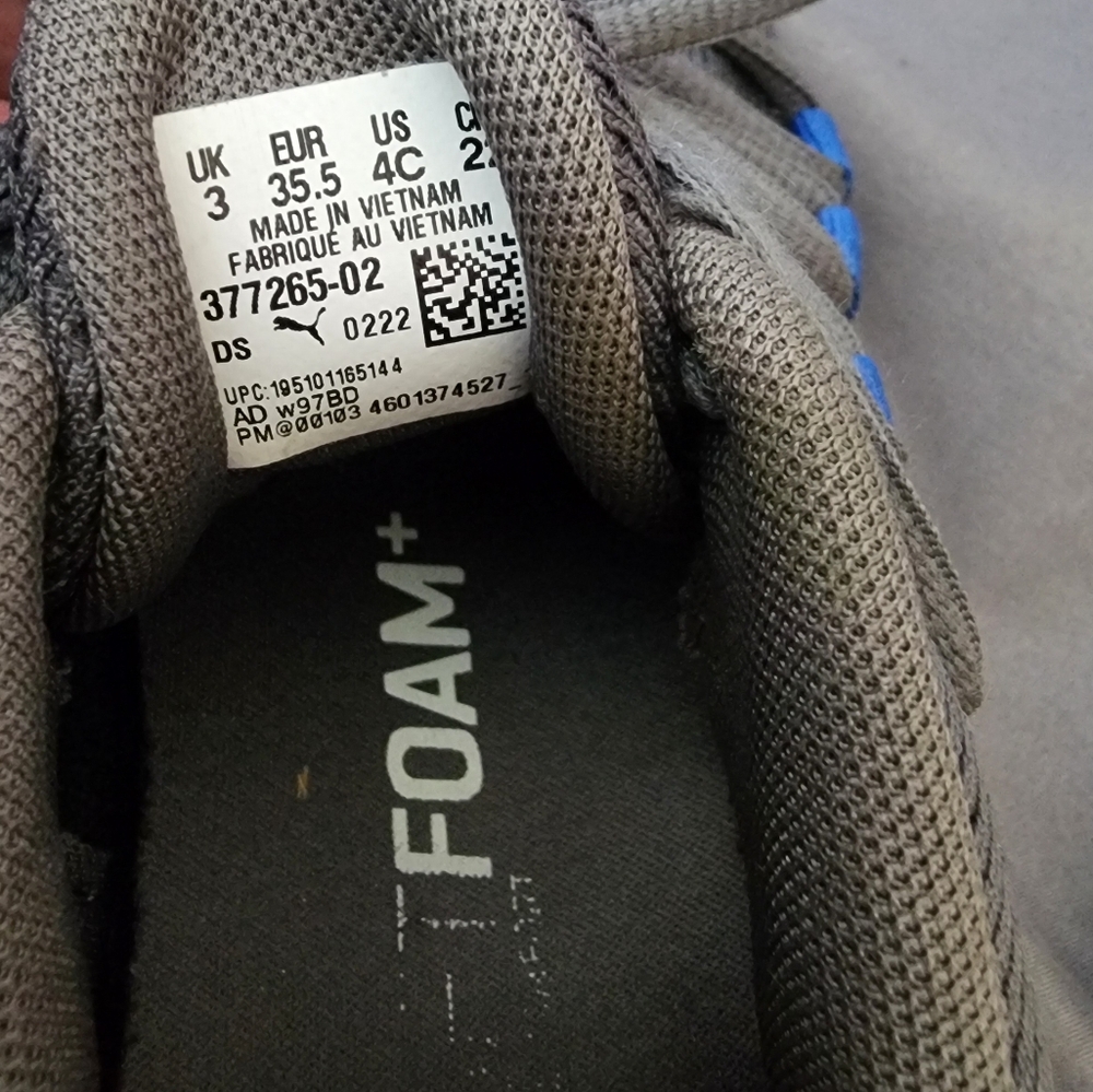 Puma Kids Sneakers - Gray and Blue - Picture 8 of 15